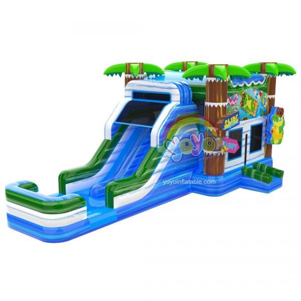 Crocodile Marble Wet Dry Combo Bounce House YY-WCO241003 (1)