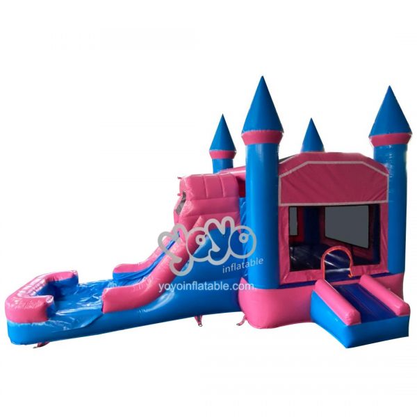 Pink Blue Castle Inflatable Wet Dry Combo YY-WCO240101 (1)