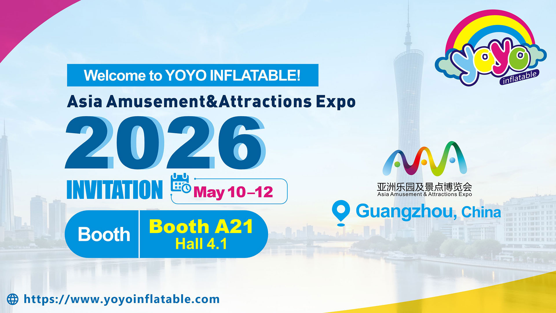Welcome to Yoyo Inflatable Booth at AAA expo show 260508