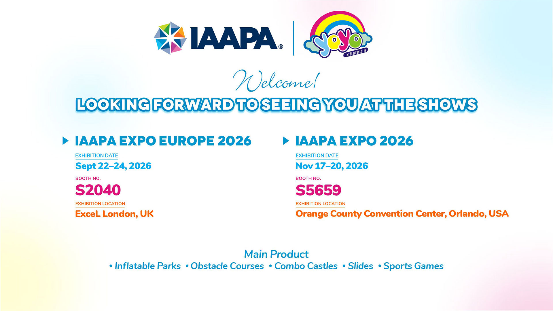 looking forward to seeing you at IAAPA 2026