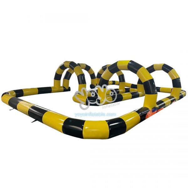 49ft Small Indoor Yellow Black Inflatable Racing Track YY-SP250411-B (1)