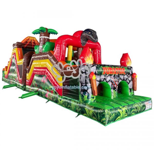 Jurassic World Inflatable Obstacle Course Bounce House YY-OB260543 (1)