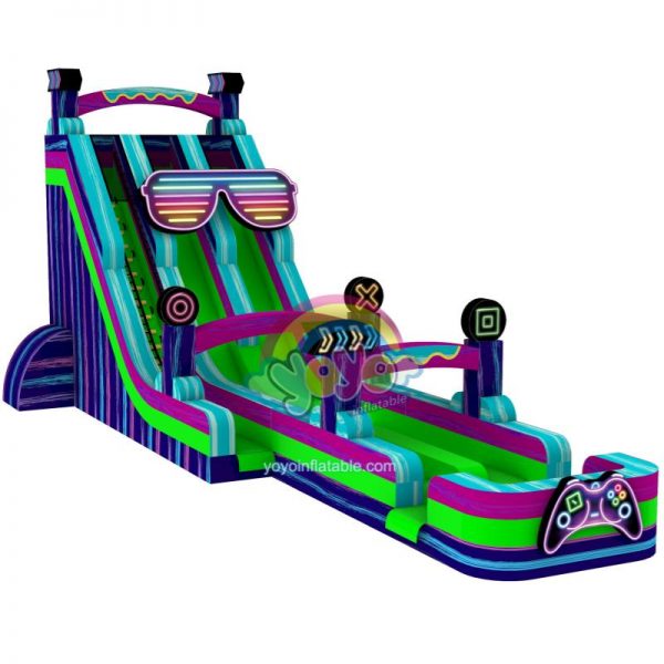 Neon Space Commercial Marble Inflatable Water Slide YY-WSL260864-C (1)