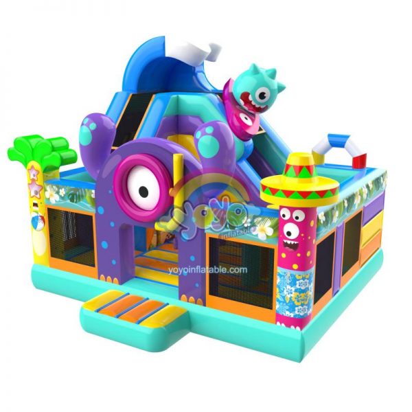 Monster Summer Party Small Dry Inflatable Combo Bounce House YY-CO260999 (1)