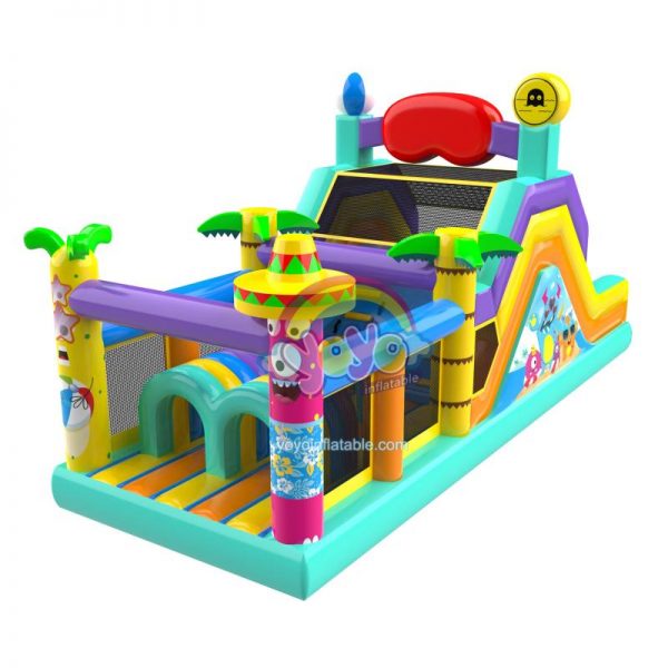 Monster Summer Party Small Inflatable Obstacle Course Jumper YY-OB260959 (1)