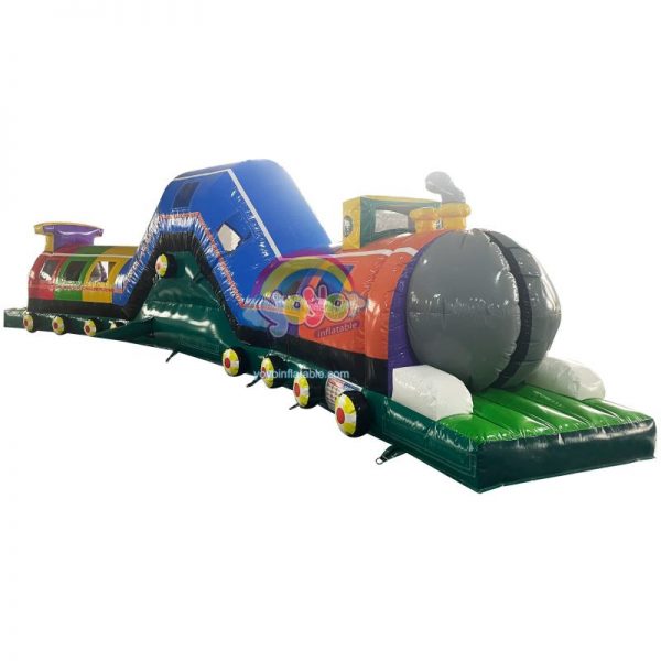 Train Commercial Inflatable Slide Obstacle Course Bounce House YY-OB260857 (1)