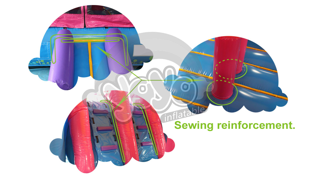 Sewing reinforcement of Yoyo Inflatable's inflatable products