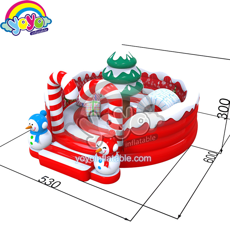 Christmas Inflatable Bouncer with Snowmen and Tree YY-NBO18815