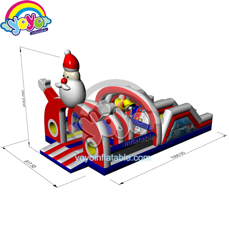 U Shape Large Christmas Theme Giant Inflatable Obstacle Course YY-OB2001