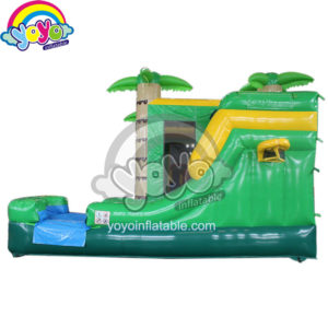 19' Inflatable Palm Tree Wet Dry Bounce House Combo YWCO-15099
