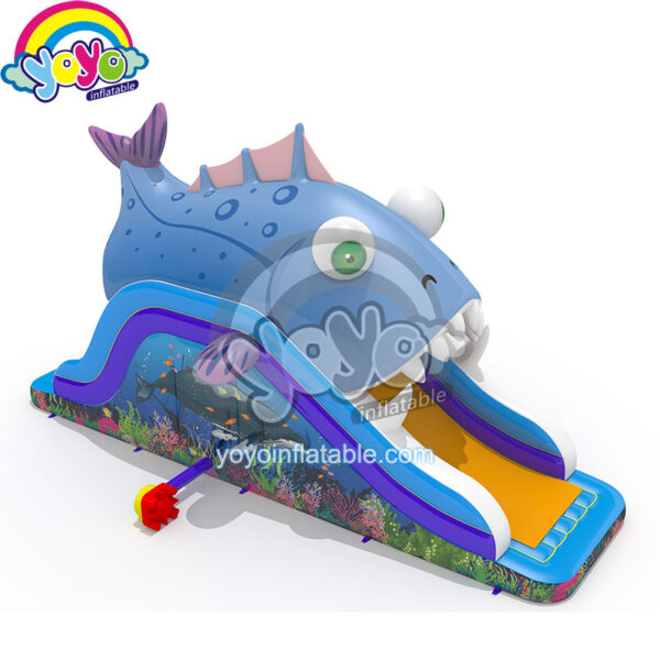 21' H Giant Head Fish Inflatable Dry Slide YY-DSL2109