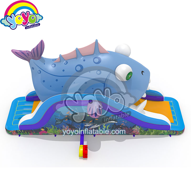 21' H Giant Head Fish Inflatable Dry Slide YY-DSL2109