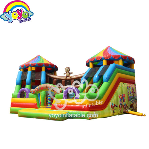 Happy Circus Double Slides Inflatable Playground YY-AP19005