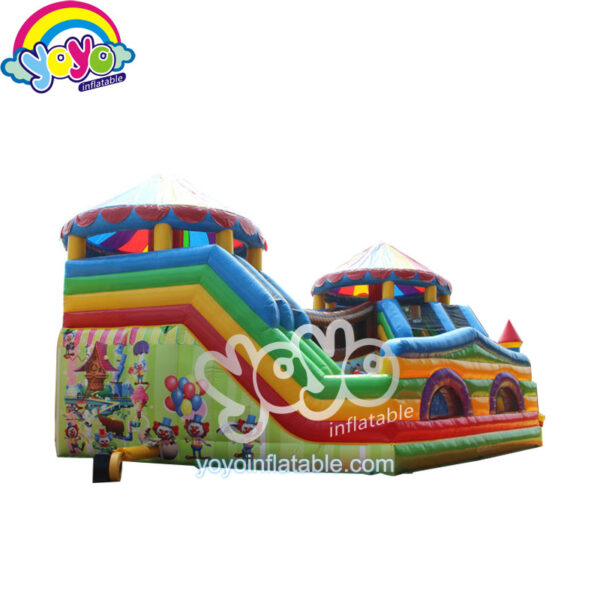 Happy Circus Double Slides Inflatable Playground YY-AP19005