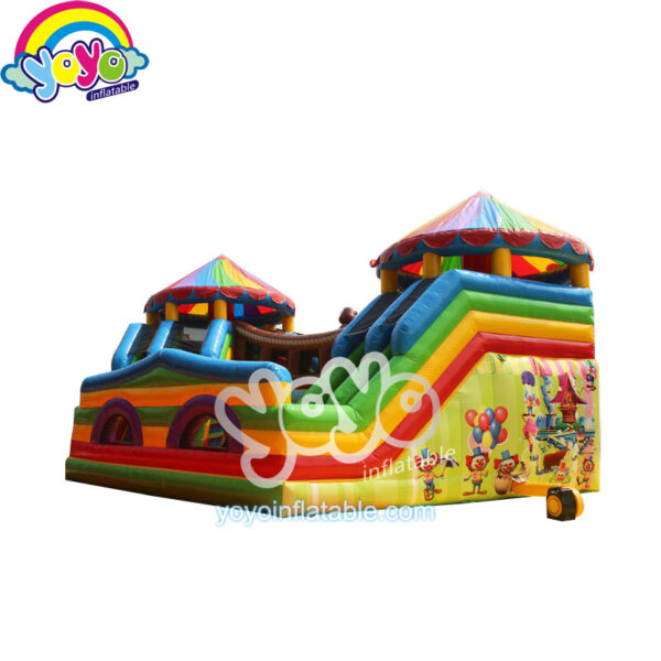 Happy Circus Double Slides Inflatable Playground YY-AP19005