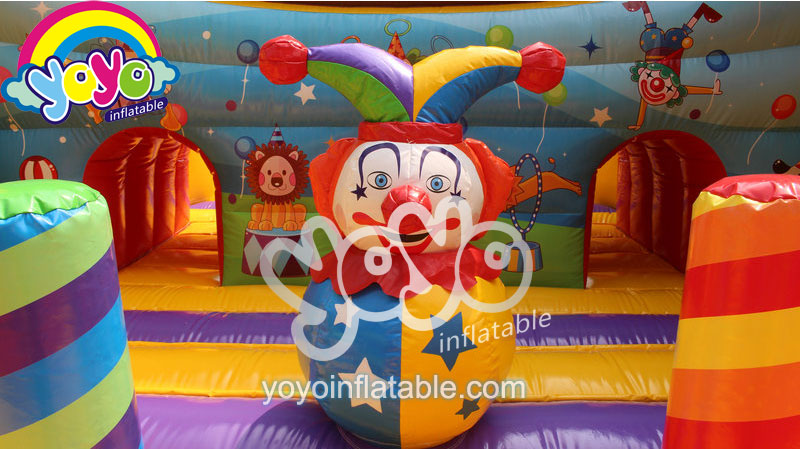 Happy Circus Double Slides Inflatable Playground YY-AP19005