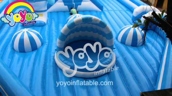 Giant Blue Space Ship Inflatable Amusement Park YY-AP19010
