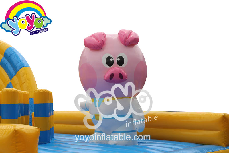 Cartoon Pig Obstacle Couse Inflatable Playground YY-AP19012