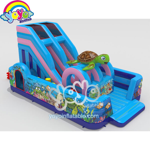 Sea Turtle Theme Inflatable Dry Slide Playground YY-AP2004
