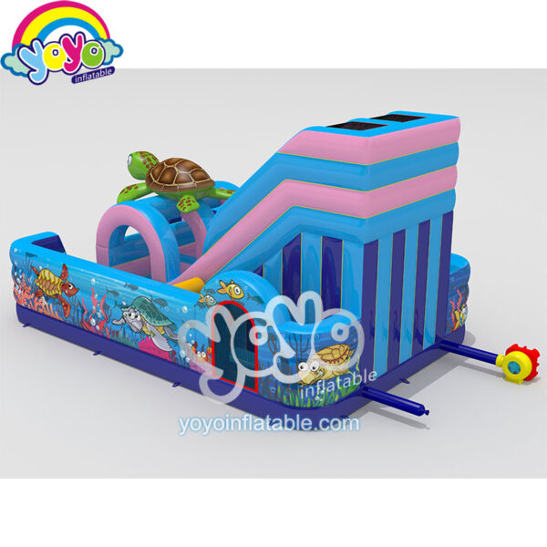 Sea Turtle Theme Inflatable Dry Slide Playground YY-AP2004