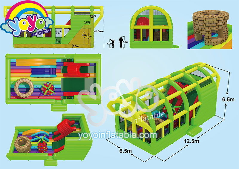 Outdoor Inflatable Amusement Park with Shade Roof YY-AP2006