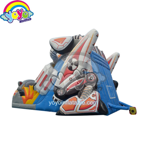 18' H Robot Theme Dual Inflatable Dry Slide YY-DSL12028