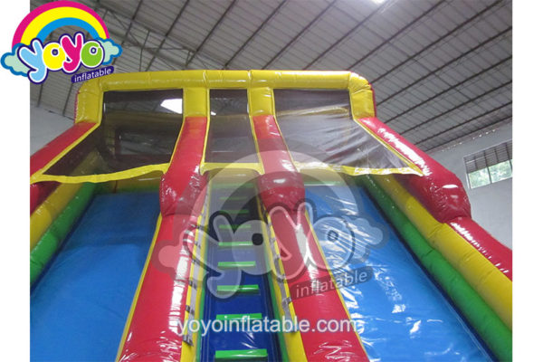 20' H Red Yellow Blue Dual Inflatable Dry Slide YY-DSL12034