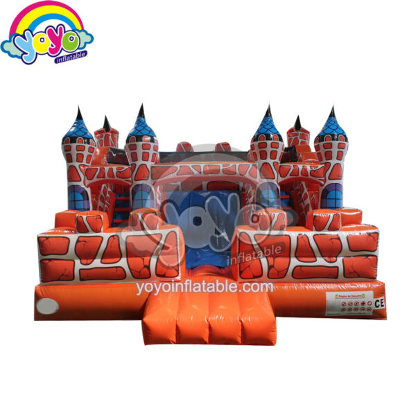 13ft H Orange Castle Theme Inflatable Dry Slide YY-DSL18012