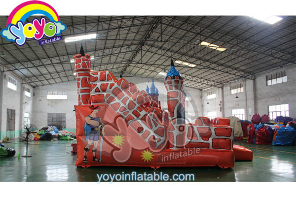 13ft H Orange Castle Theme Inflatable Dry Slide YY-DSL18012