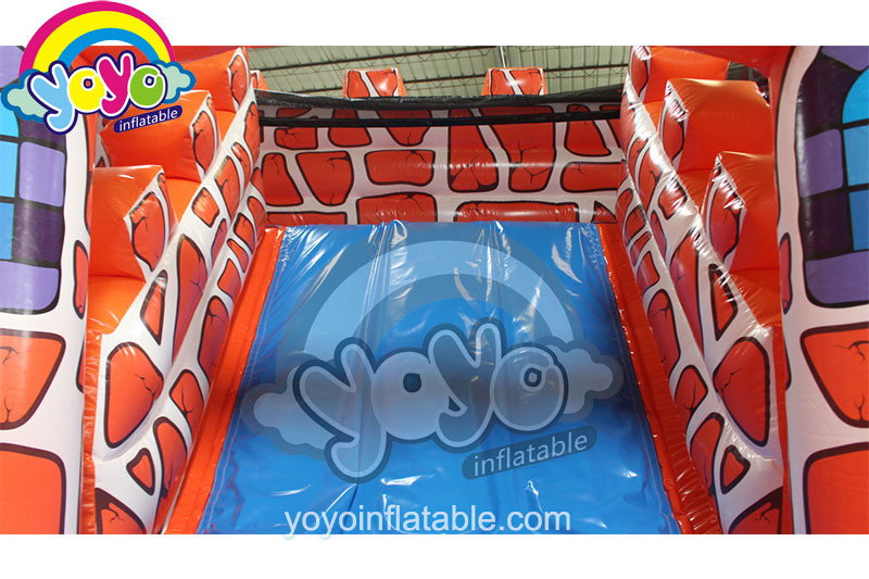 13ft H Orange Castle Theme Inflatable Dry Slide YY-DSL18012