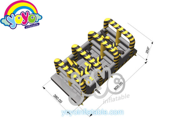 U-shaped Toxic Inflatable Obstacle Course YY-NOB181205