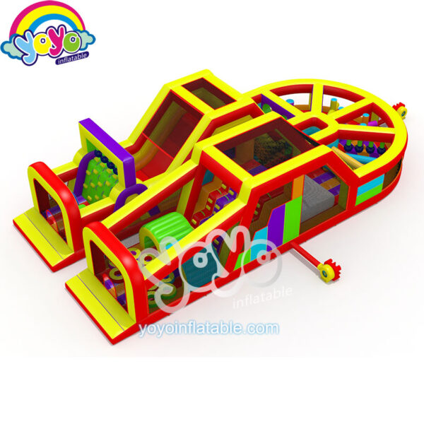 Red Yellow U-shaped Inflatable Obstacle Course YY-NOB2122