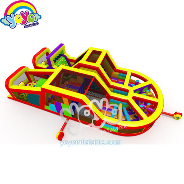 Red Yellow U-shaped Inflatable Obstacle Course YY-NOB2122