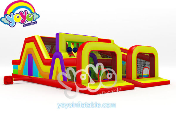 Red Yellow U-shaped Inflatable Obstacle Course YY-NOB2122