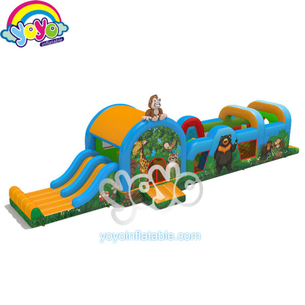 53ft Jungle Animals Inflatable Obstacle Course YY-NOB2123