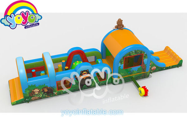53ft Jungle Animals Inflatable Obstacle Course YY-NOB2123