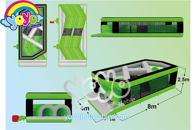 Double Tunnels Kids Inflatable Obstacle Course YY-NOB2125-A