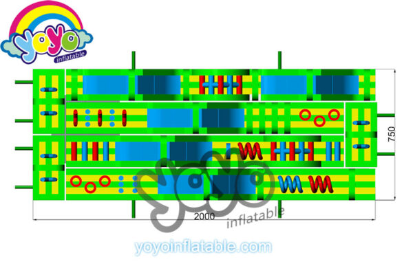 6 Pieces Combination Inflatable Obstacle Course YY-NOB2126