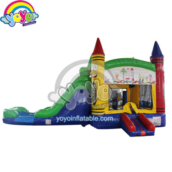 5-In-1 Crayon Castle Inflatable Wet/Dry Combo YY-WCO16027