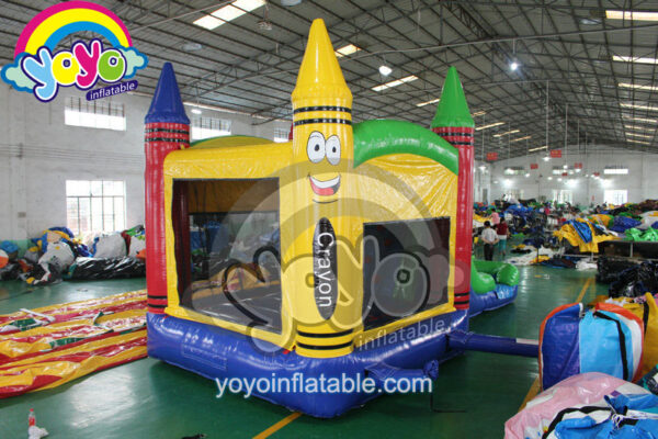 5-In-1 Crayon Castle Inflatable Wet/Dry Combo YY-WCO16027