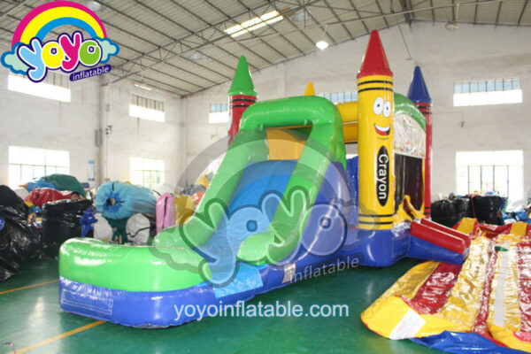 5-In-1 Crayon Castle Inflatable Wet/Dry Combo YY-WCO16027