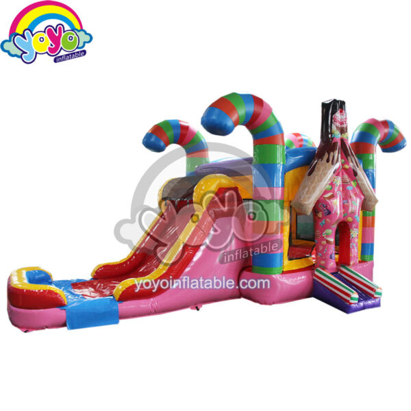 Cute Candy Castle Infltable Wet/Dry Combo YY-WCO18011