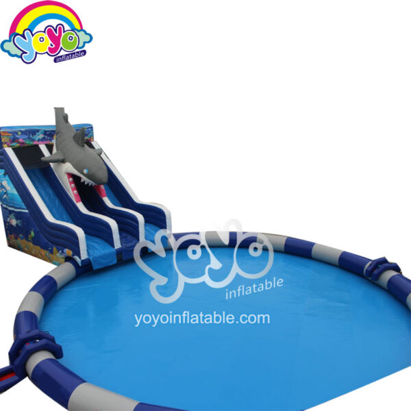 Great White Shark Slide Inflatable Water Park YY-WSL15012