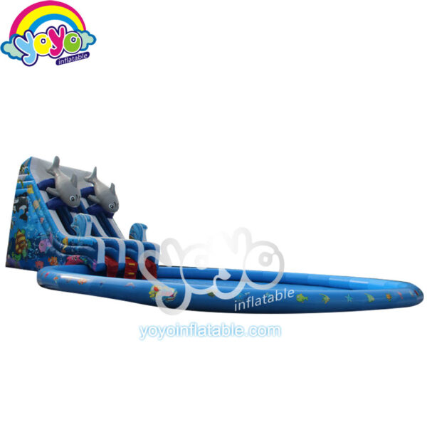 Dolphins Inflatable Slides Water Park with Pool YY-WSL15056