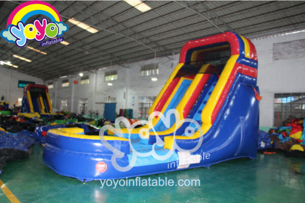 12ft H Red Yellow Blue Inflatable Water Slide YY-WSL15087