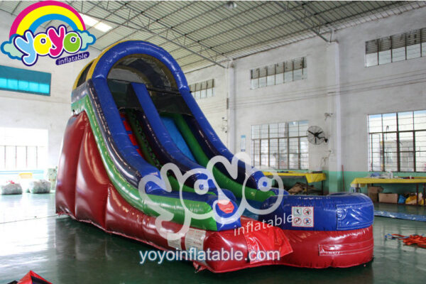 15ft H Red Green Blue Inflatable Water Slide YY-WSL15088