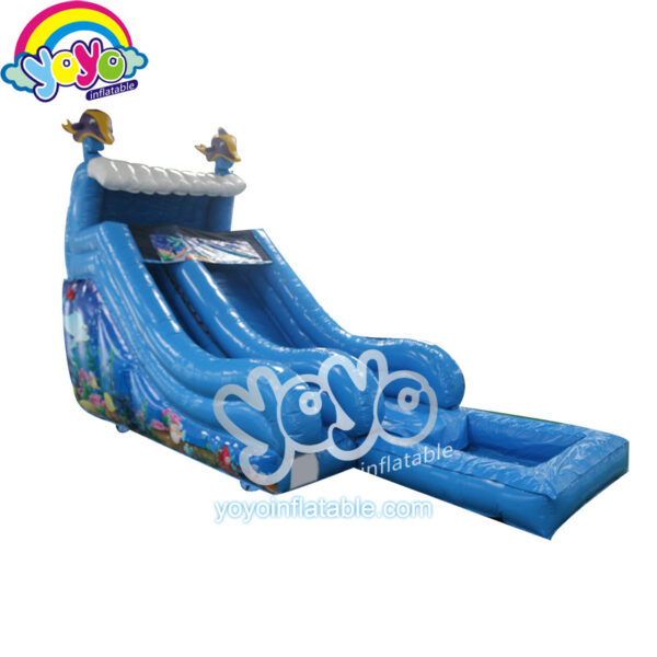 16ft H Dolphin Inflatable Single Water Slide YY-WSL16048