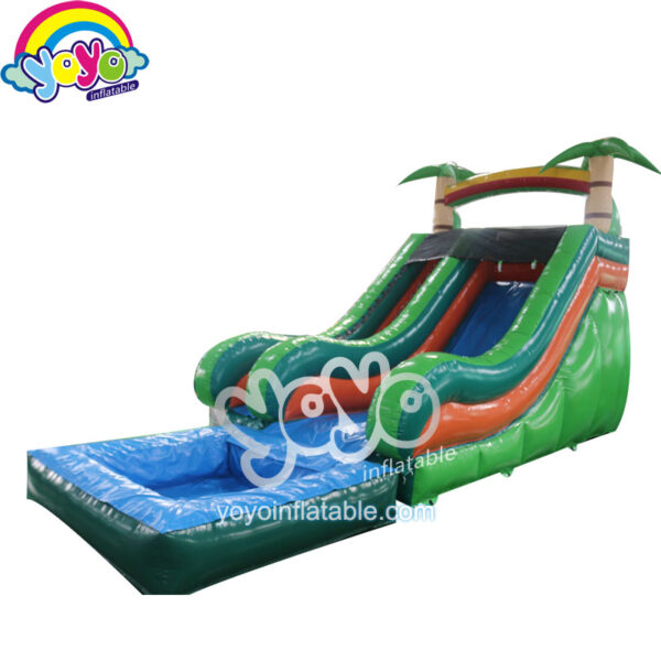 17ft Coconut Tree Inflatable Single Water Slide YY-WSL16049