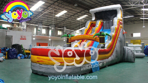 18ft H Yellow Orange Gray Inflatable Water Slide YY-WSL19002