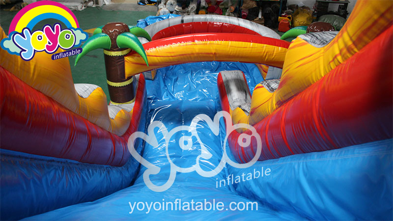 18ft H Yellow Orange Gray Inflatable Water Slide YY-WSL19002